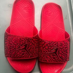 Jordan Red Slide Sandals